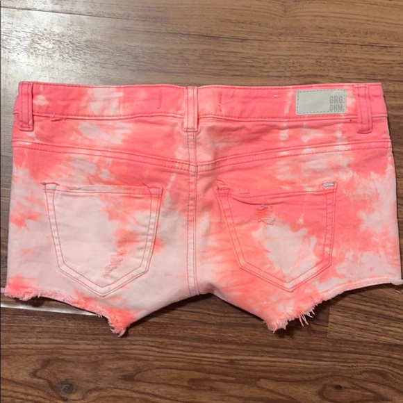 Orange tye dye shorts - Picture 2 of 2